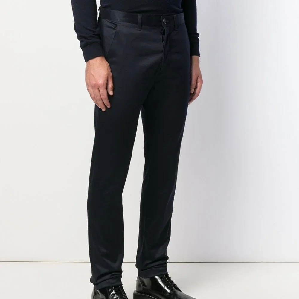Saint Laurent Paris (SLP) Slim-Fit Chinos, Size 28 (Navy) - Picture 1 of 7